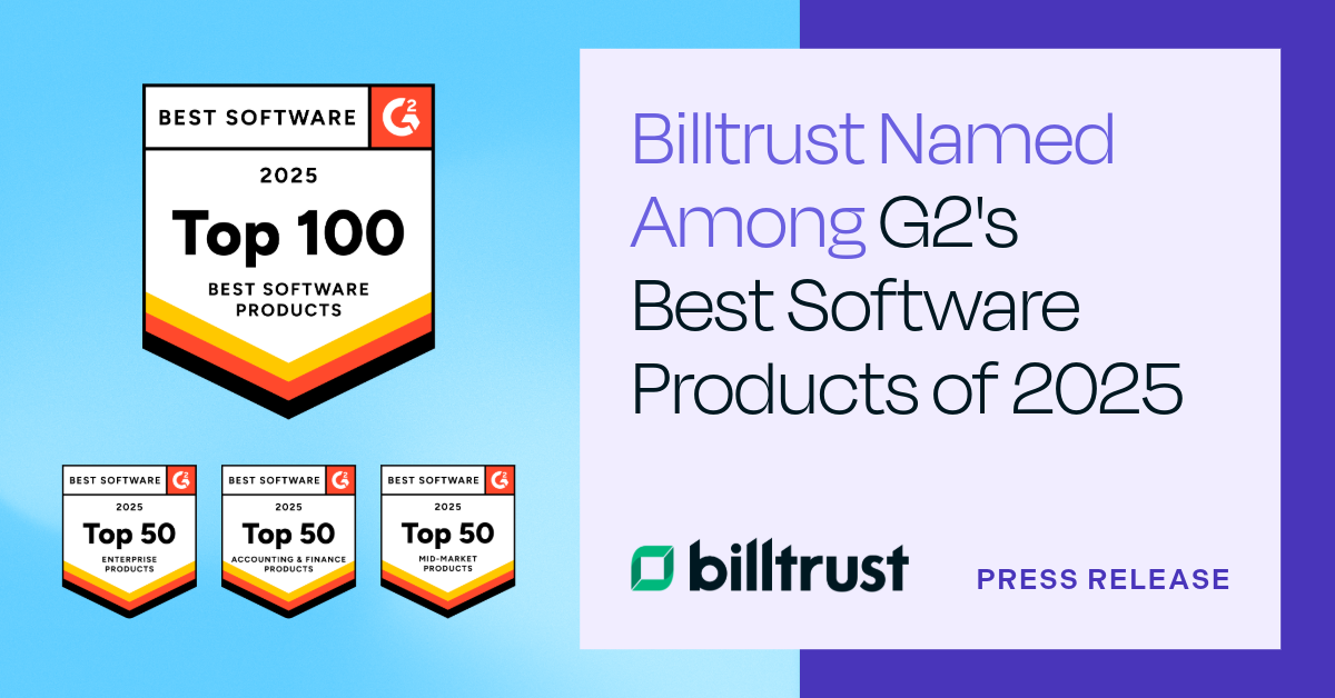 Billtrust Named Among G2's Best Software Products of 2025