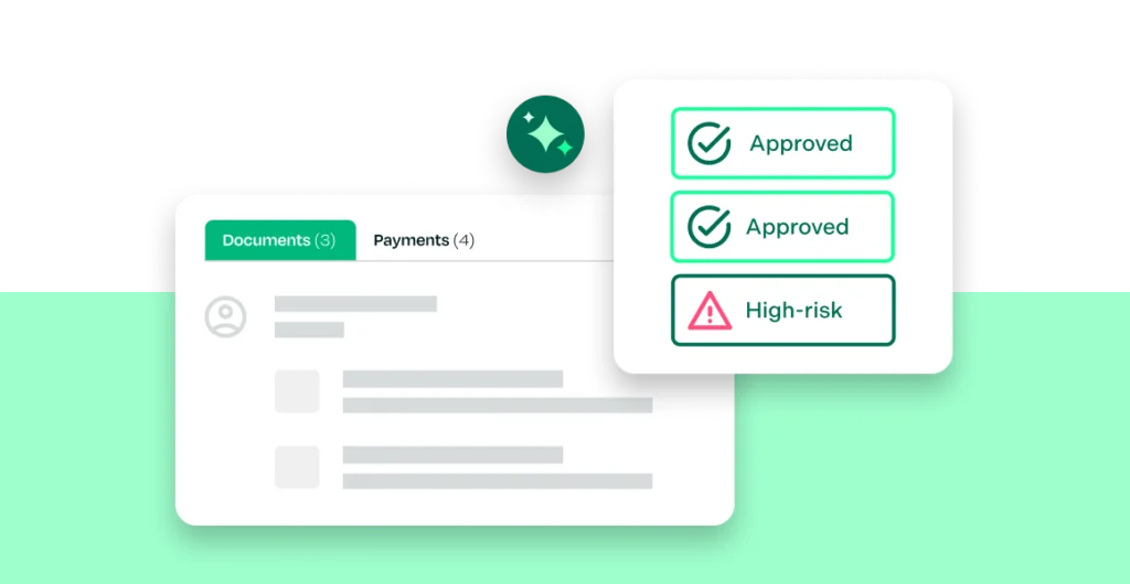 Graphic representing risk mitigation in credit approvals