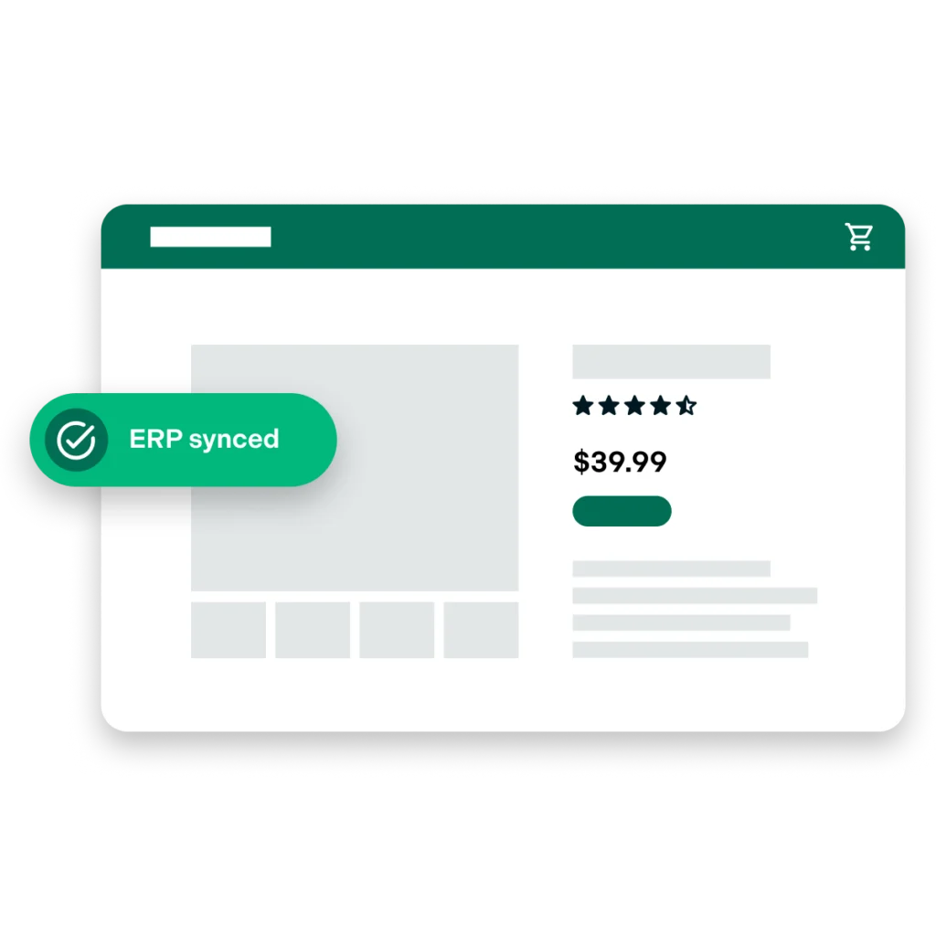 Graphic representing ERP sync