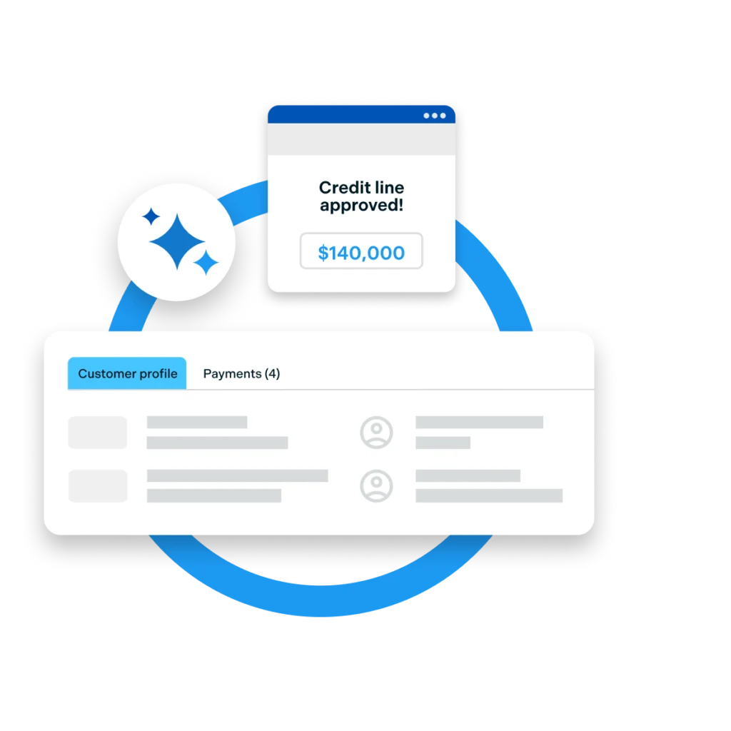 Graphic representing credit approval in risk mitigation