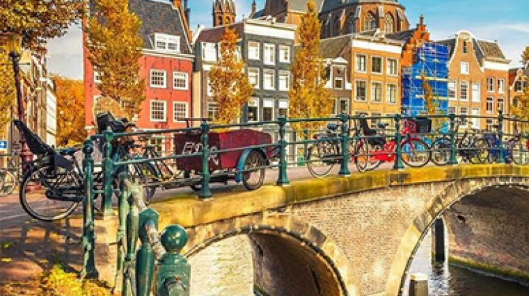 A bridge over a canal in the Netherlands