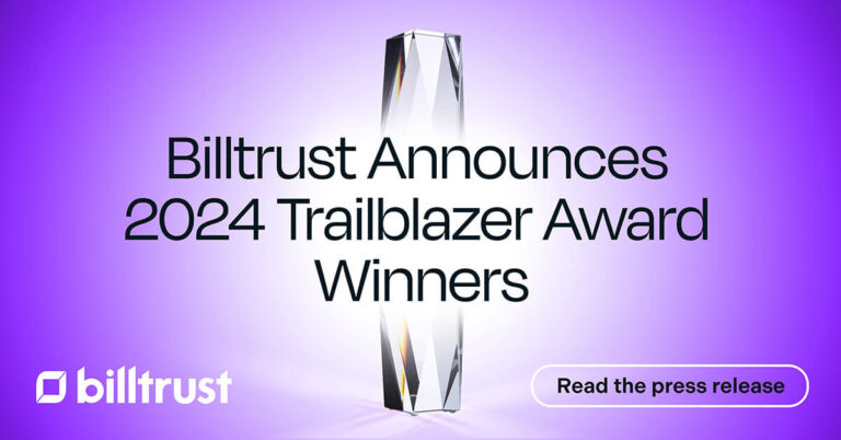 A thumbnail for the press release about Billtrust announcing the 2024 Trailblazer Award winners