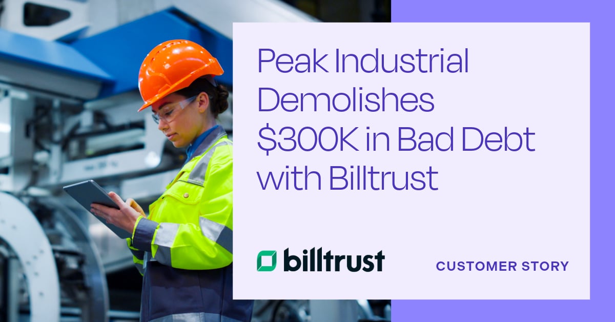 Customer story mock-up for Peak Industrial