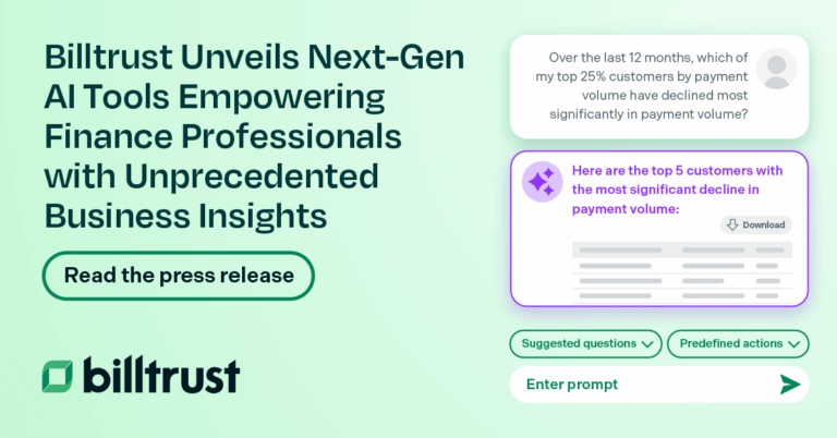 A thumbnail for the press release about Billtrust unveiling next-gen AI tools for financial professionals