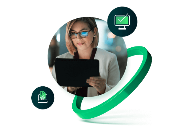 how to improve your cash application process-woman looking holding and looking at a tablet