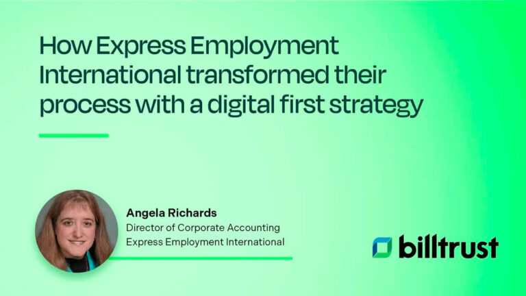 A thumbnail for a video to Learn how the director of corporate accounting of Express Employment International transformed the staffing company’s AR with automated solutions.