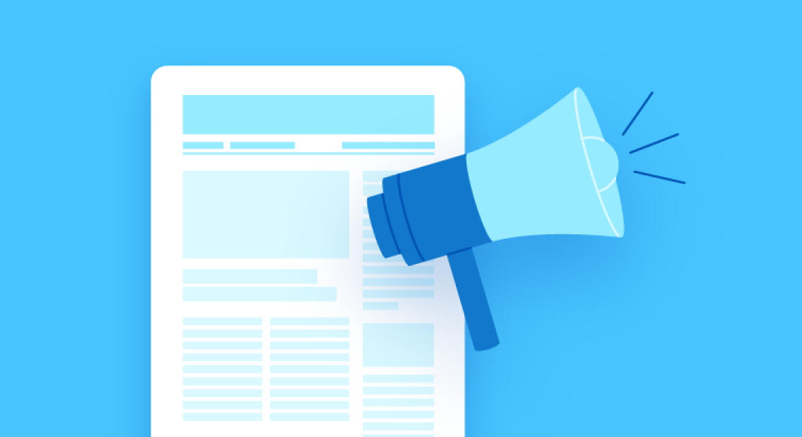 A blow horn signifying an announcement or news