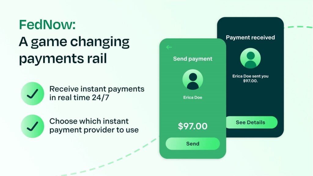 Graphic depicting FedNow: A game changing payments rail