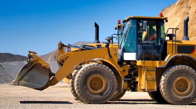 Bulldozer on construction site