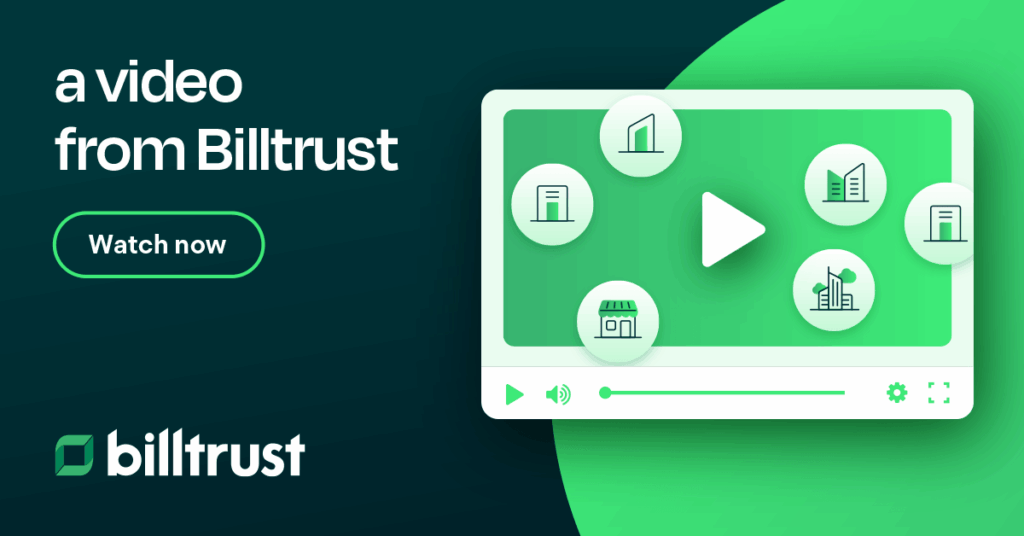 Graphic depicting a video presentation from Billtrust