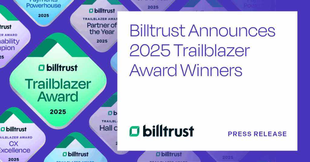 Aankondiging van de toekenning van de 2025 Trailblazer Award aan Billtrust