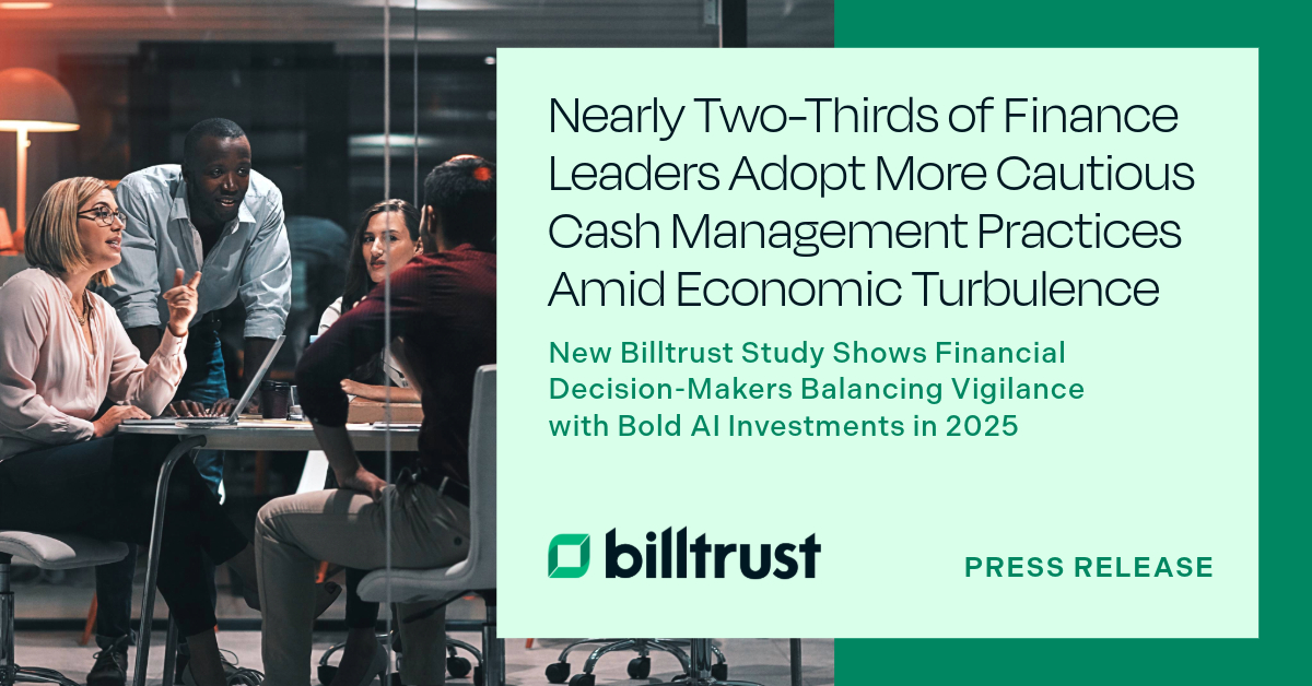 Announcement of a study indicating how financial leaders are adopting cash management practices