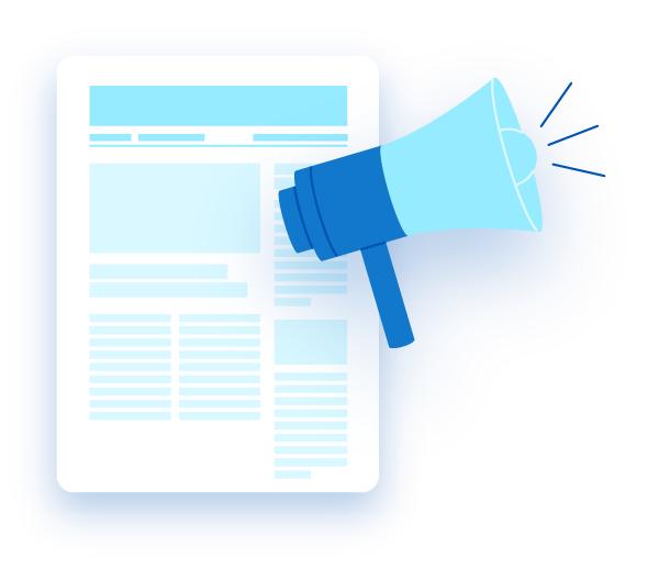 Illustration of a press release