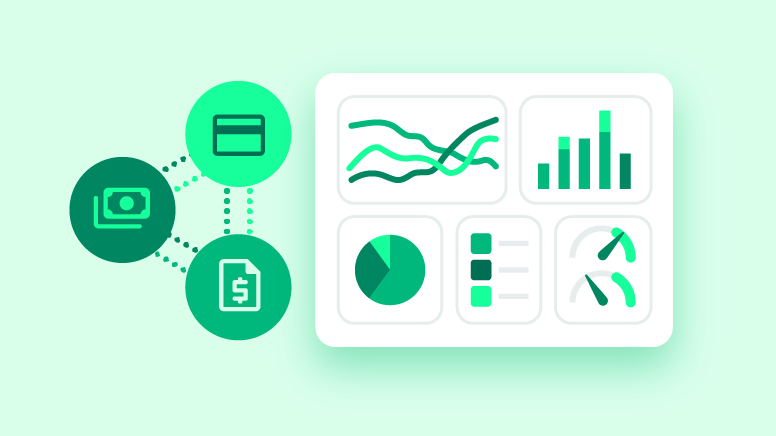 Charts and analytics graphs ui mock