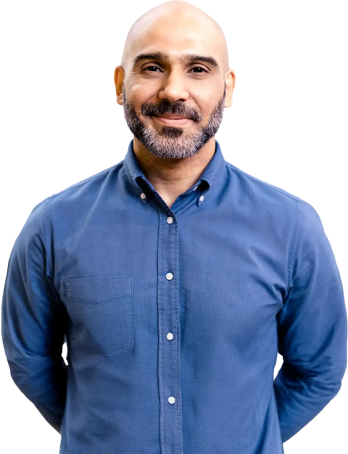 Professional bearded man smiling