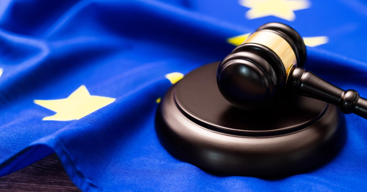 EU Flag and Gavel