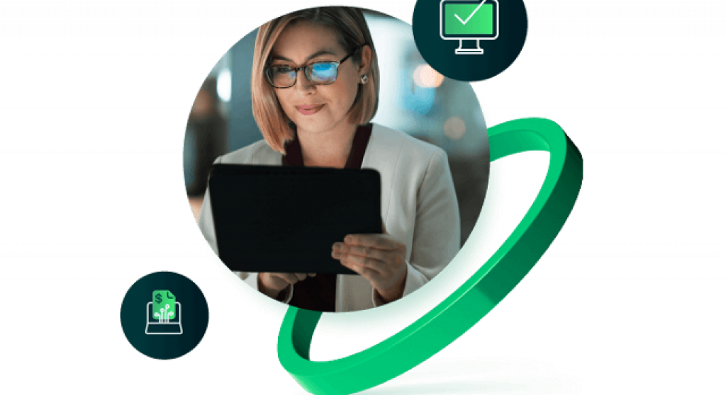 how to improve your cash application process-woman looking holding and looking at a tablet