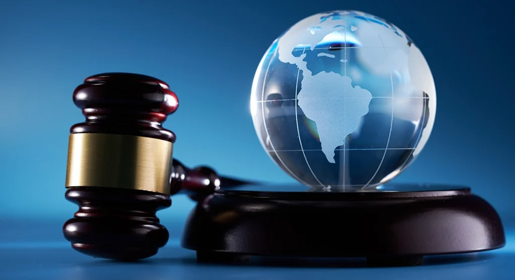 Gavel and Glass Globe