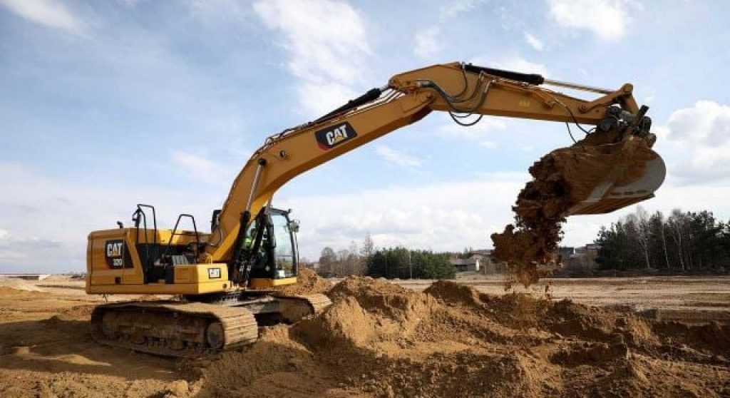 heavy machinery digging dirt