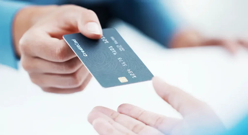 paying with a credit card