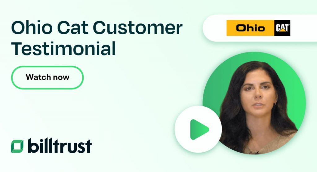 thumbnail for a video Billtrust testimonial for Ohio Cat